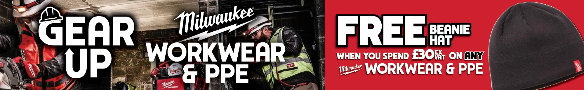 Milwaukee PPE & Workwear - Spend £30ex get FREE Trucker Cap (MIL4932493107)