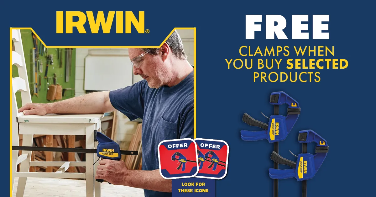 Buy Quick-Grip Medium Duty Twin Pack get additional Single unit clamp free, Buy 4 Pack get additional Twin pack free