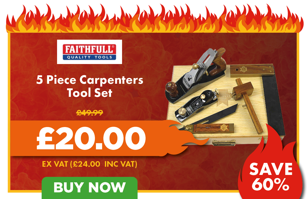 Faithfull 5 Piece Carpenters Tool Set