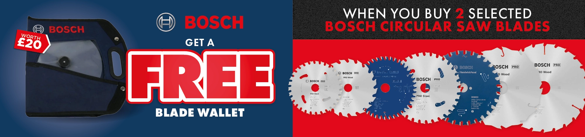 Bosch Circular Saw Blades - Buy 2 FOC Blade Wallet