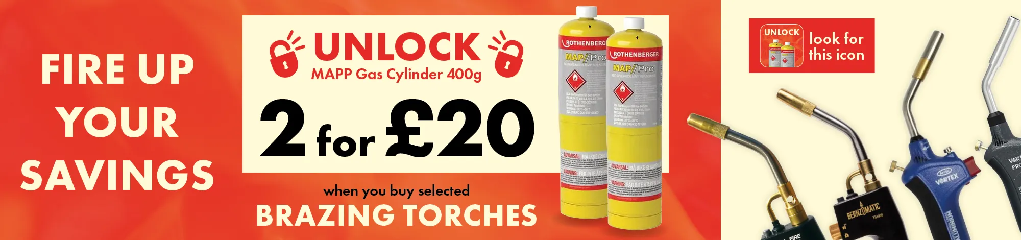 Brazing Torches MAPP Gas Unlock