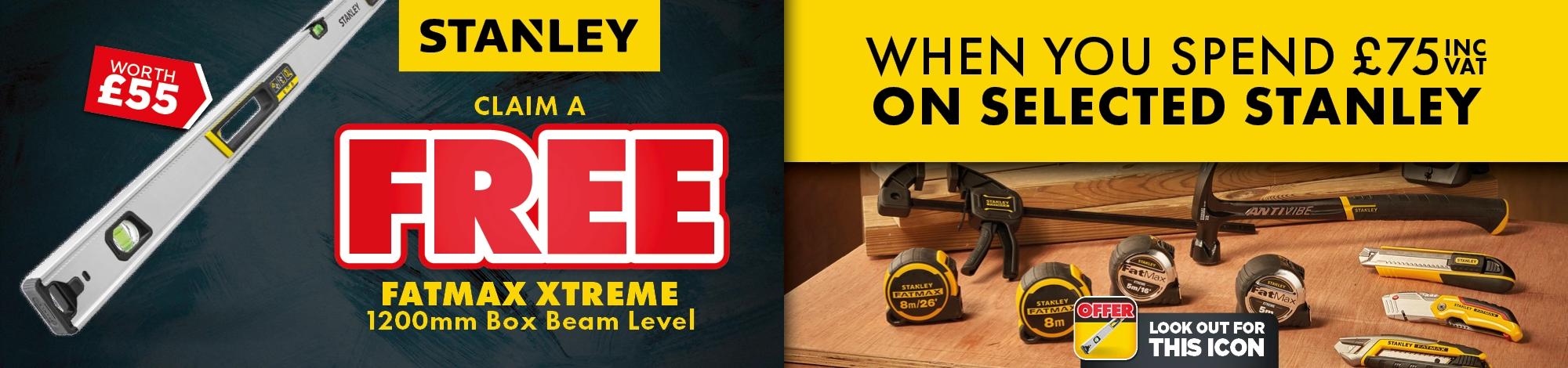 Stanley - Claim a FREE Fatmax 1200mm Level