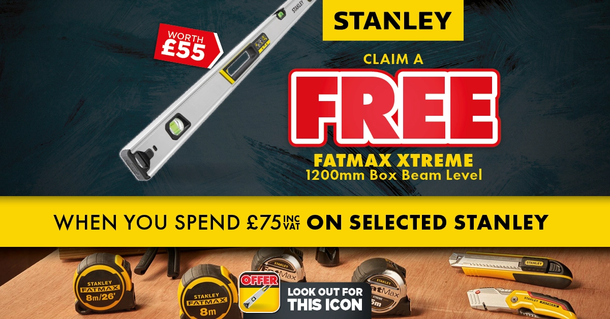 Stanley - Claim a FREE Fatmax 1200mm Level