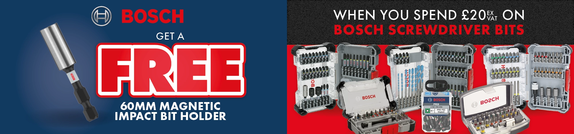FOC Bosch Bit Holder - Screwdiver Bits £20 Spend