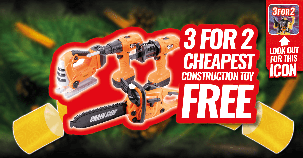 3 for 2 construction toys