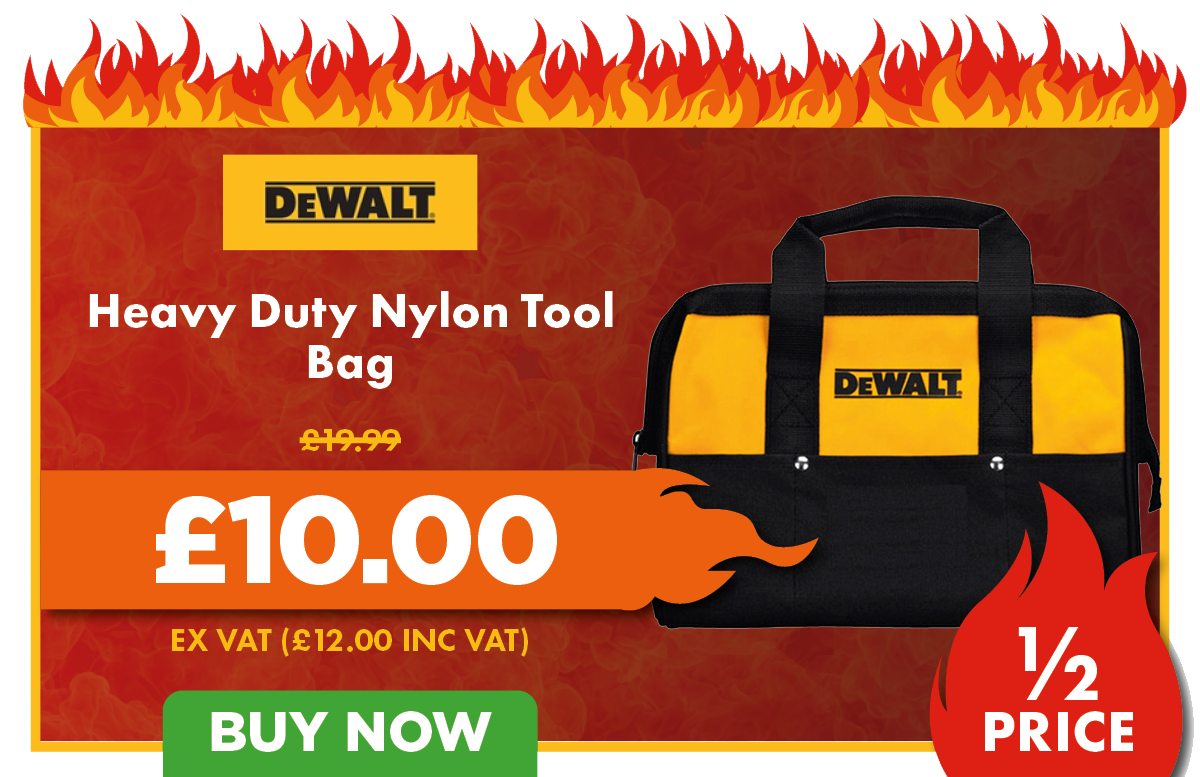 Dewalt N037466 Heavy Duty 13″ Ballistic Nylon Holdall Power Tool Hand Bag