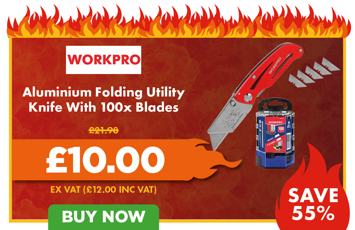 WORKPRO WP211003 Aluminium Quick Change Folding Utility Knife