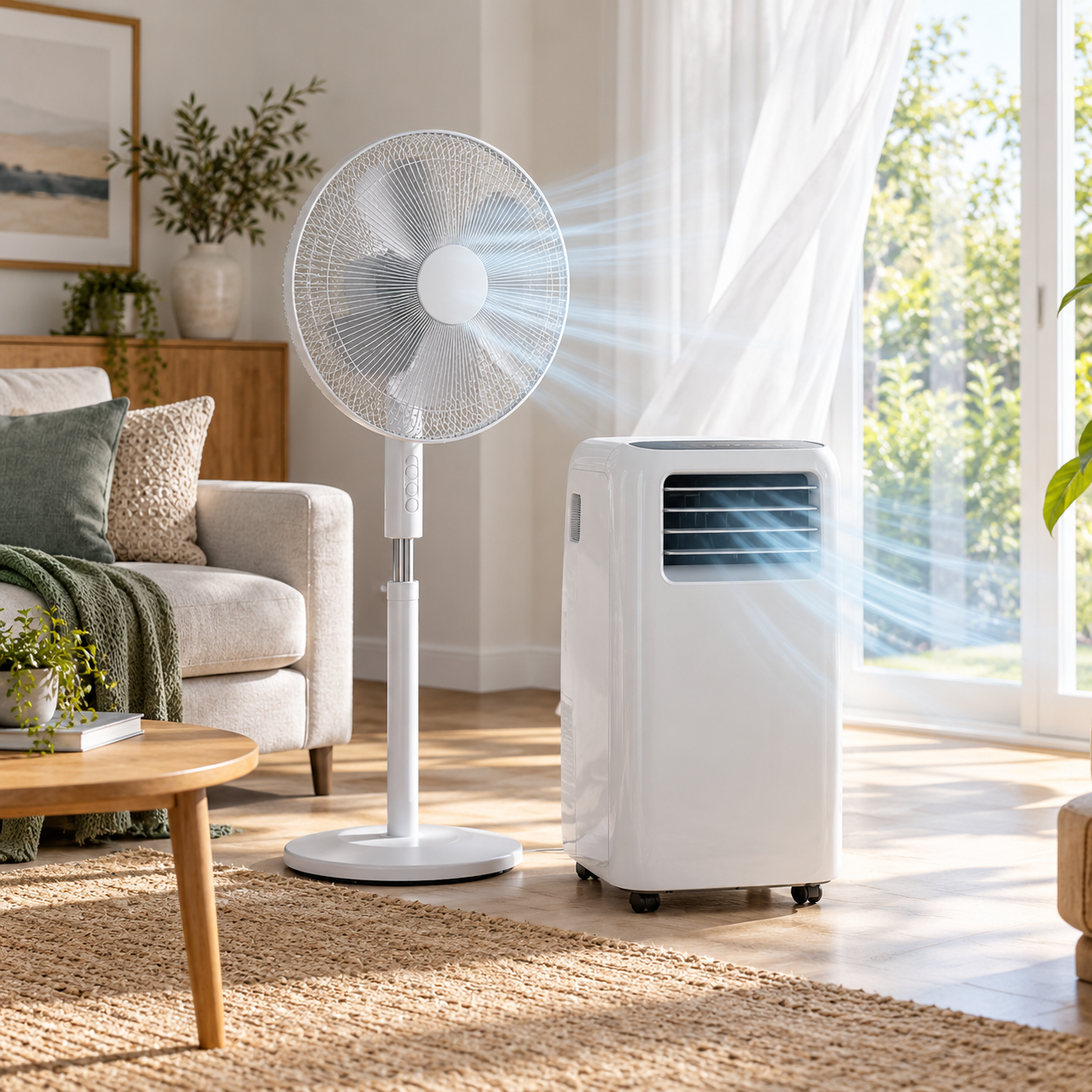 Fans, air conditioning and cooling equipment