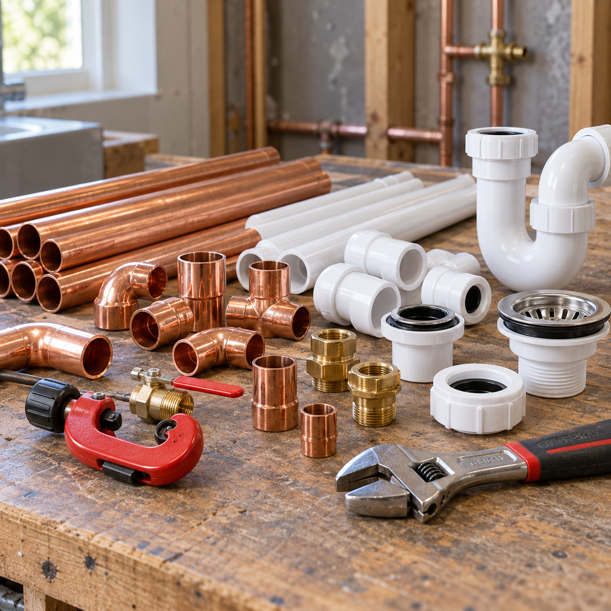 Pipework, fittings, hoses and plumbing essentials