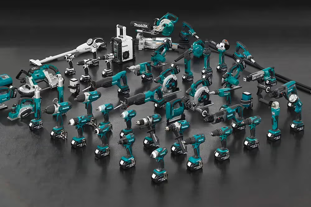 Image of a selection of Makita tools