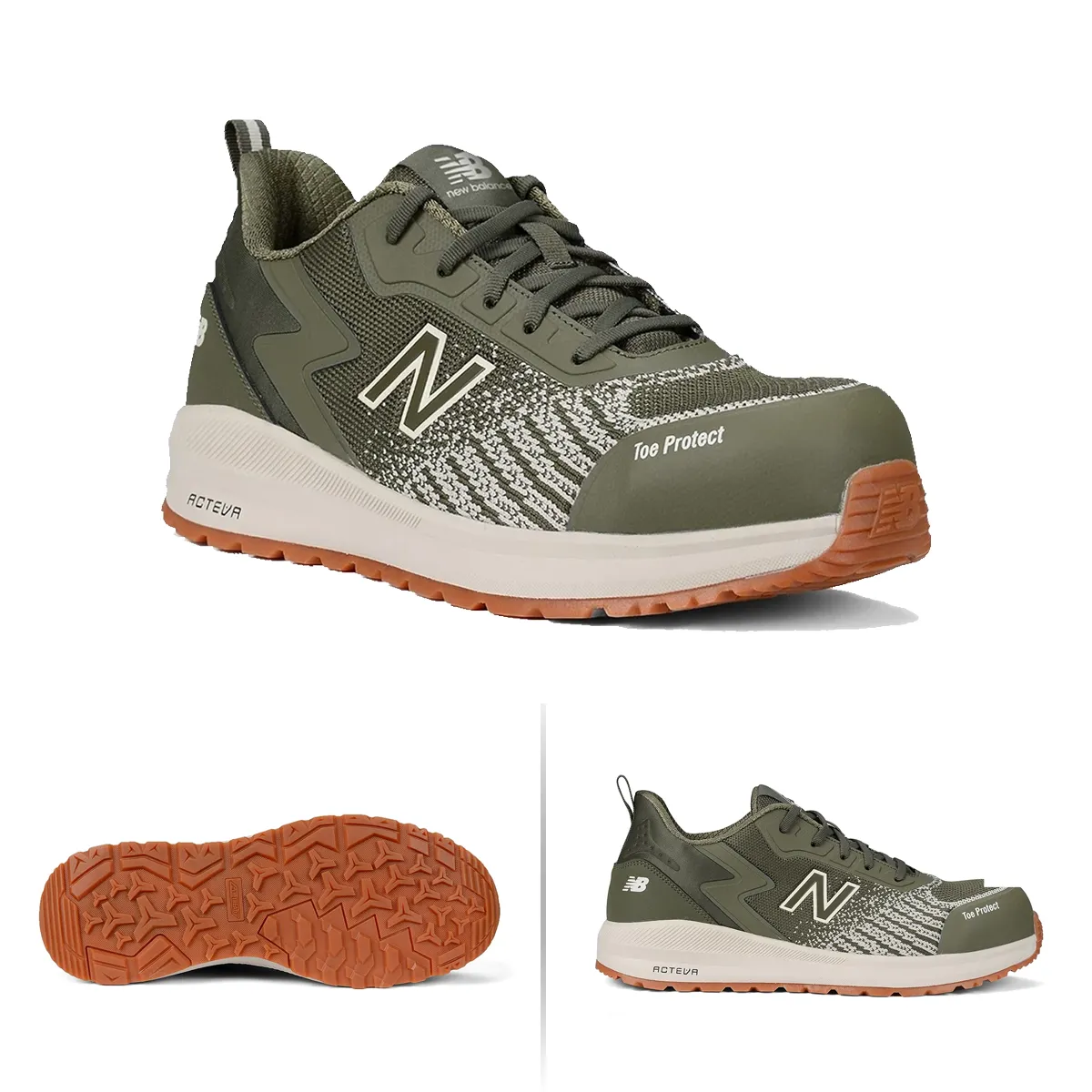 New Balance Speedware Safety Trainers - Olive/White
                r