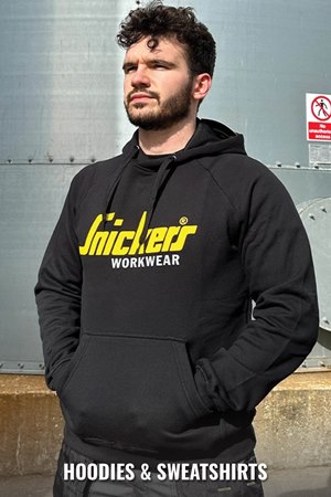 Image of Model Wearing a Work Hoodie