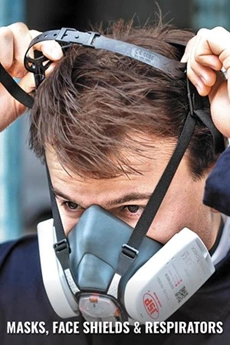 Image of Model Wearing a Dust Mask