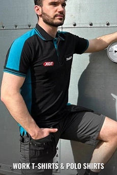 Image of Model Wearing a Work Polo Shirt